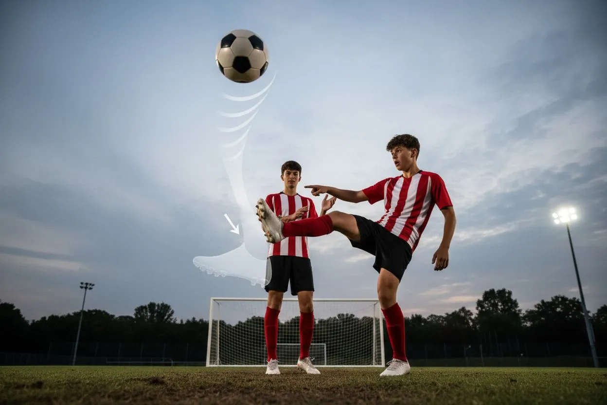 Почему мяч летит выше ворот и как исправить удар новичку