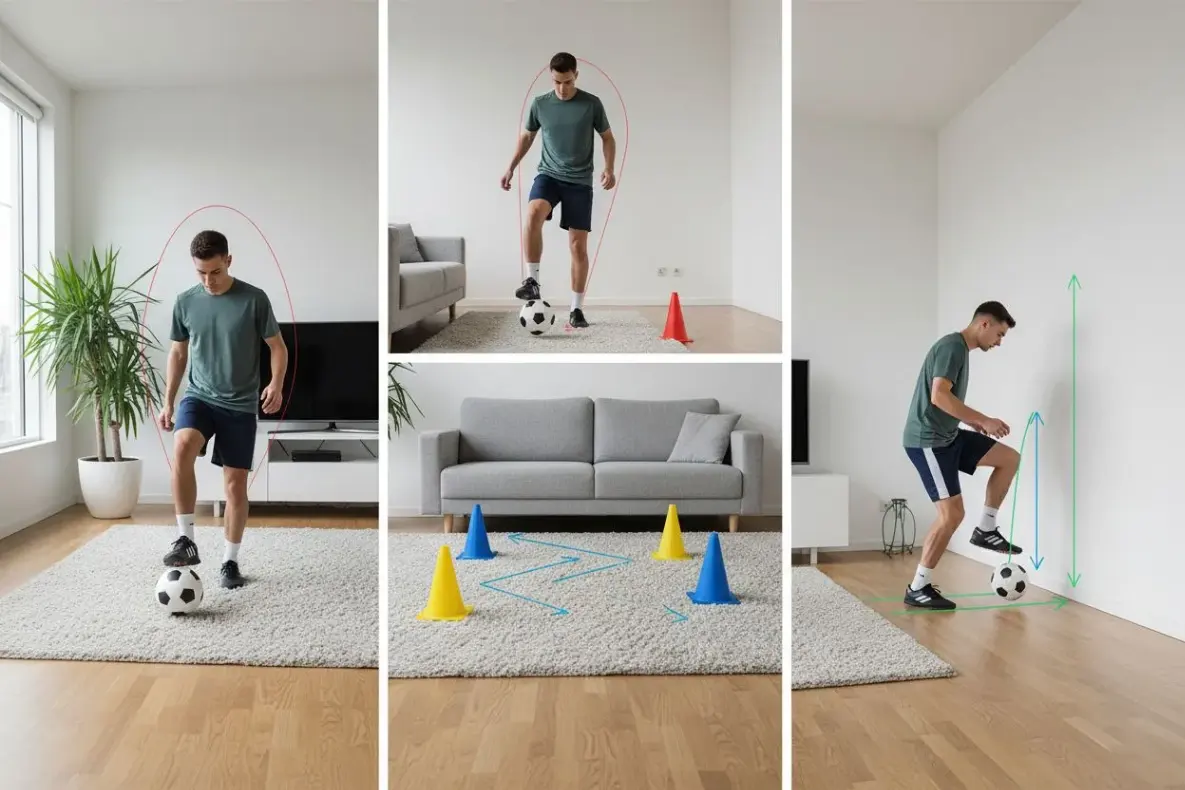 Упражнения для футбола дома: тренировка новичку
