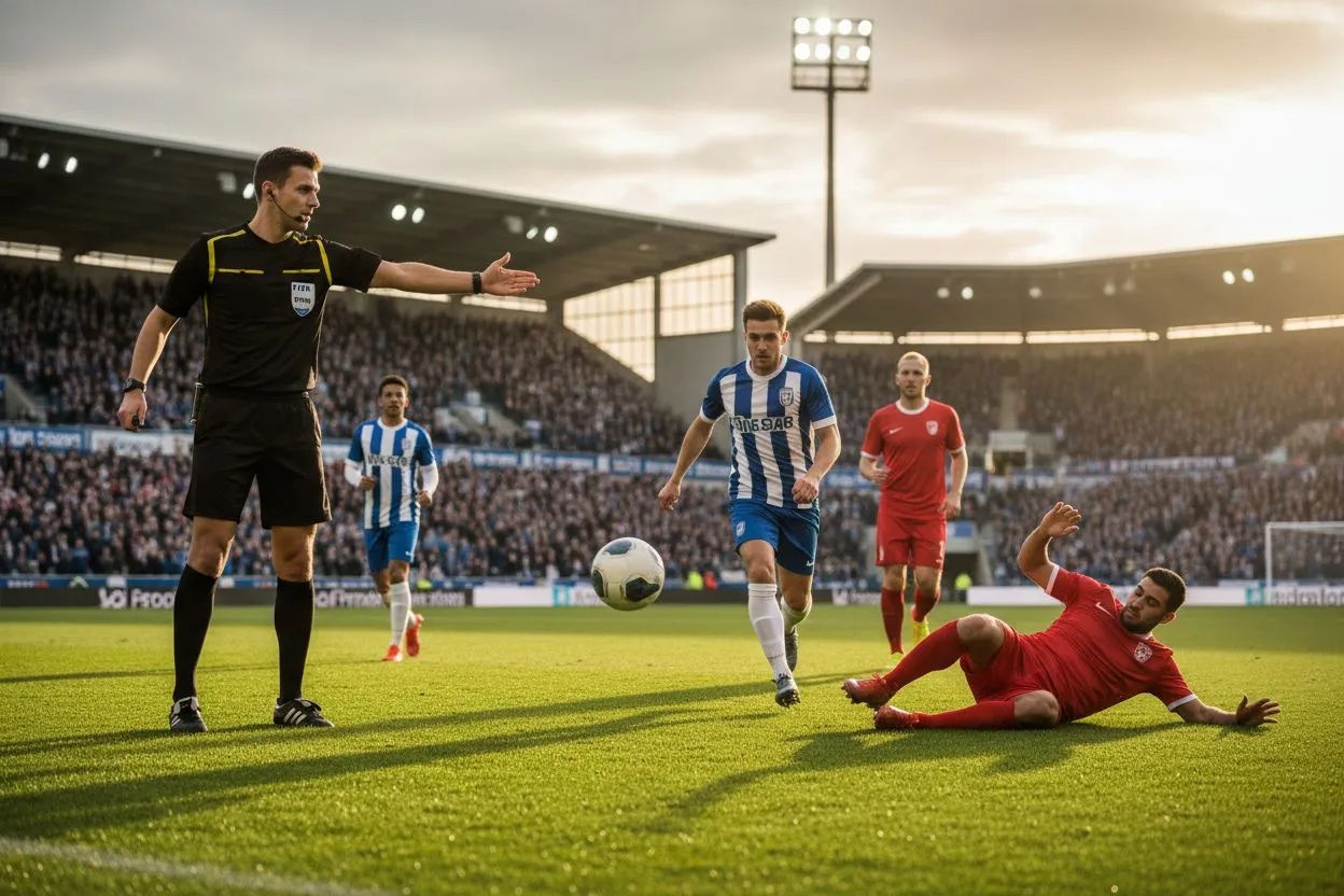 Как судья наказывает фол, если дал продолжить игру